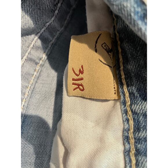 Big Star Liv Bootcut Jeans 31R Distressed Blue Denim Streetwear Skater Mexico - Picture 3 of 12